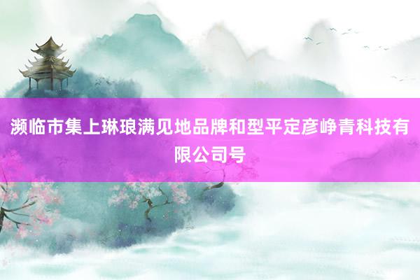 濒临市集上琳琅满见地品牌和型平定彦峥青科技有限公司号